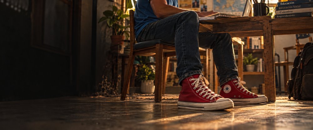 El exitoso hombre de los Converse rojos